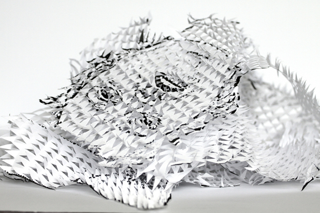 CHARIVARI  - סלי קריסטל קרמברג, Snakeskin, 2012, חיתוך נייר, 40 על 30 סמ
